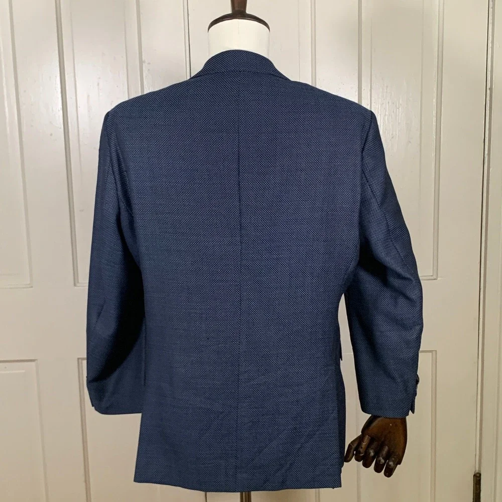 Hugo Boss Phoenix Blazer Mens 40S Navy Lanificio Tesse Biella Sport Coat